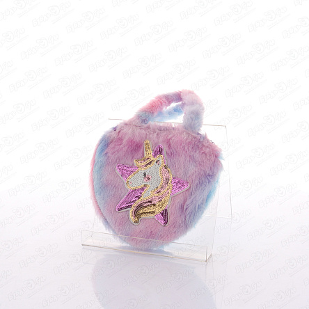 Сумочка Единорожка меховая разноцветная в ассортименте - фото 360