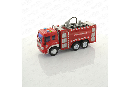 Машина Lanson Toys FIREFIGHTER пожарная инерционная световые звуковые эффекты с функцией полива 1:16 - фото 360