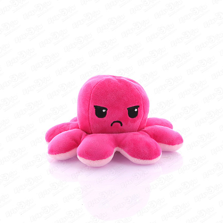 Игрушка мягкая осьминожка-вывернушка розовый 10см - фото 360