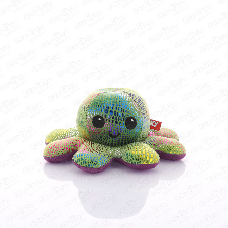 Игрушка мягкая осьминожка-вывернушка фиолетово-зеленый 10см - фото 360