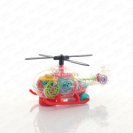 Вертолет на батарейках с шестеренками световые и звуковые эффекты - фото 360