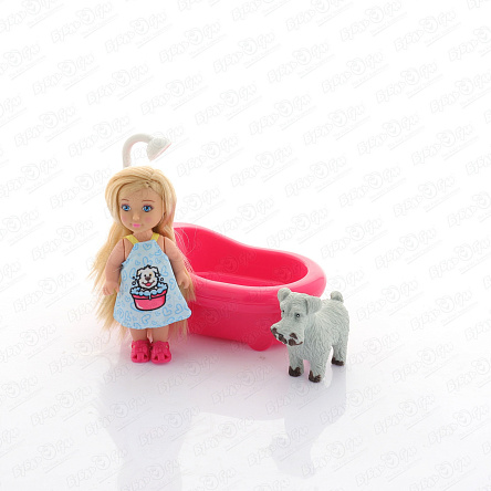 Кукла Ankiki с питомцем и ванной 10см - фото 360