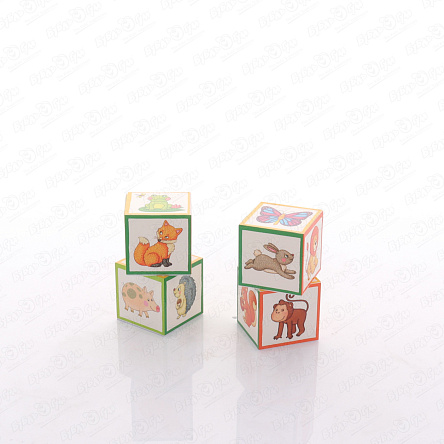 Кубики Кто где живет 4шт - фото 360