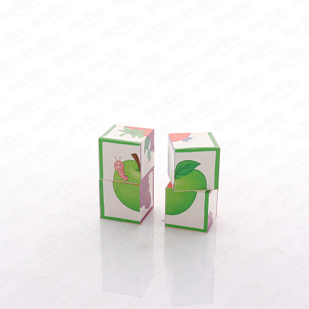 Кубики Фрукты да ягоды 4шт - фото 360