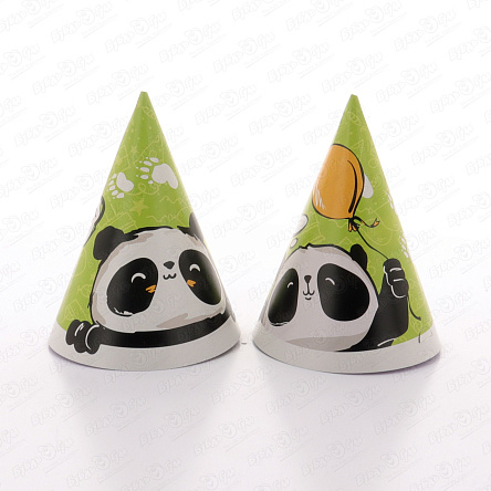 Колпачок Панда С праздником 6шт - фото 360 Колпачок Панда С праздником 6шт - фото 360