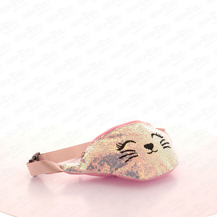 Сумка-бананка с пайетками мордочка животного в ассортименте - фото 360