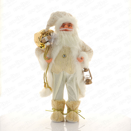 Декор фигура Дед Мороз в золотом с фонарем 45см - фото 360 Декор фигура Дед Мороз в золотом с фонарем 45см - фото 360