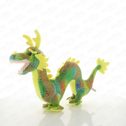 Игрушка мягкая Китайский дракон зеленый 31см - фото 360