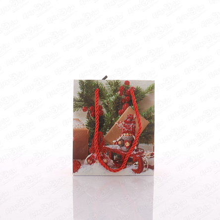 Пакет подарочный Веселый Новый Год 12х14см в ассортименте - фото 360