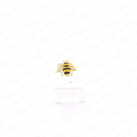 Брошь Пчелка в золоте черно-желтая - фото 360