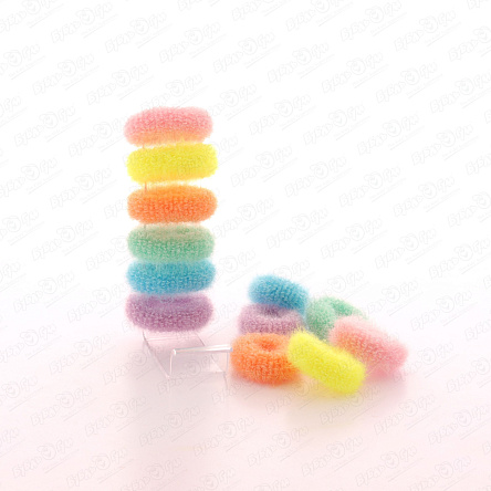 Резинки махровые разноцветные в тубе - фото 360
