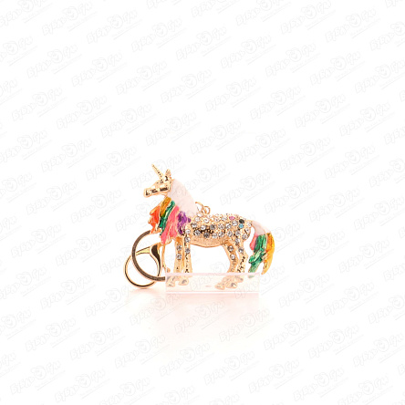 Брелок Радужный единорог со стразами  - фото 360