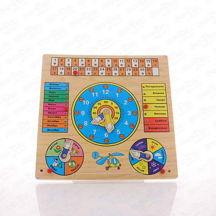 Игрушка бизиборд деревянный Календарь - фото 360