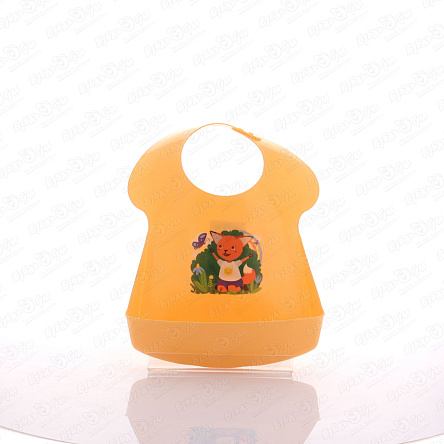 Нагрудник Пластишка пластиковый с карманом оранжевый - фото 360 Нагрудник Пластишка пластиковый с карманом оранжевый - фото 360