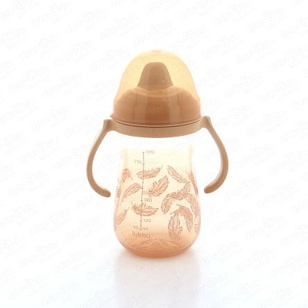 Поильник lubby с твердым носиком и ручками 300мл с 6мес - фото 360