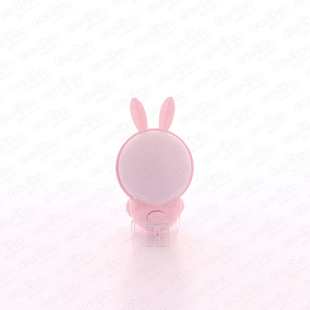 Ночник Зайчик включается в розетку розовый - фото 360