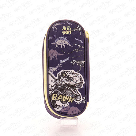 Пенал JUNGER Рев динозавров сине-желтый - фото 360