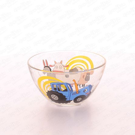 Тарелка-салатник Синий трактор стеклянная - фото 360 Тарелка-салатник Синий трактор стеклянная - фото 360