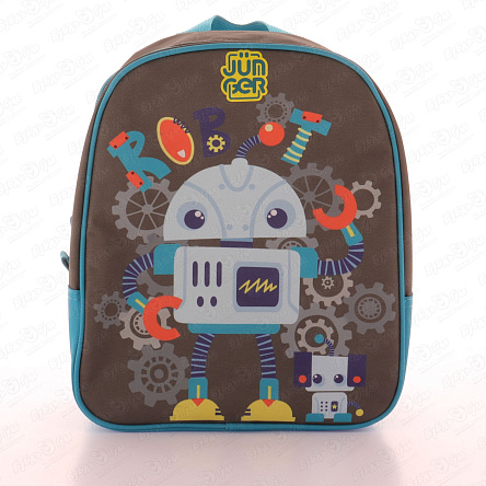 Рюкзак JUNGER Робот с робособакой серо-голубой - фото 360