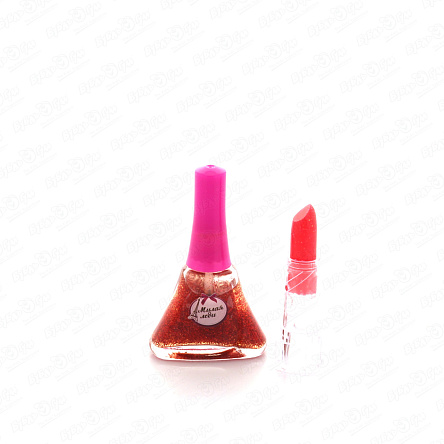Косметика детская Милая леди помада и лак с блестками красный с 3лет - фото 360 Косметика детская Милая леди помада и лак с блестками красный с 3лет - фото 360
