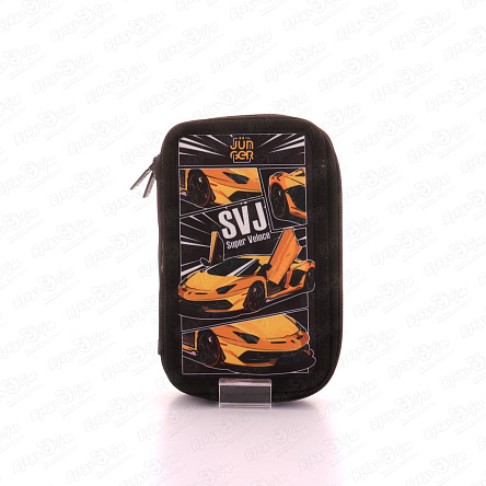 Пенал JUNGER Автомобиль 2отдела черный - фото 360