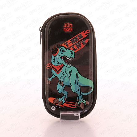 Пенал JUNGER Жизнь тираннозавра 1отдел черный - фото 360 Пенал JUNGER Жизнь тираннозавра 1отдел черный - фото 360