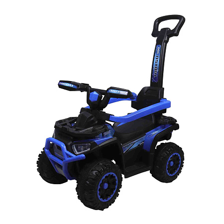 Каталка Lanson Toys Квадроцикл с ручкой с синими вставками черный