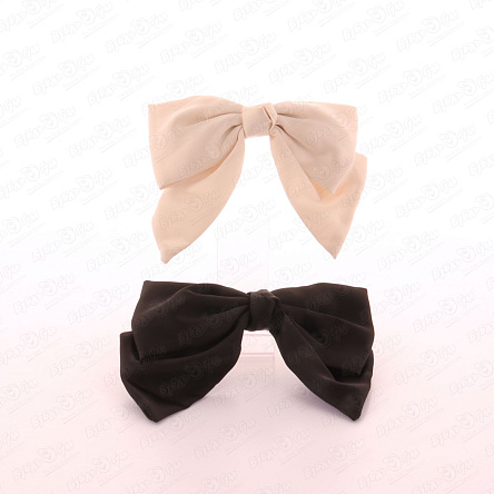 Бант школьный шелк на заколке в ассортименте - фото 360