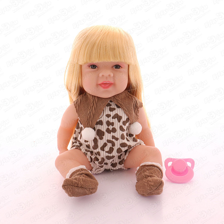 Пупс Lanson Toys блондинка в шапочке и с соской 34см - фото 360