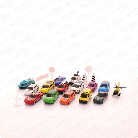 Набор игровой Lanson Toys Транспорт и карта города 22шт - фото 360