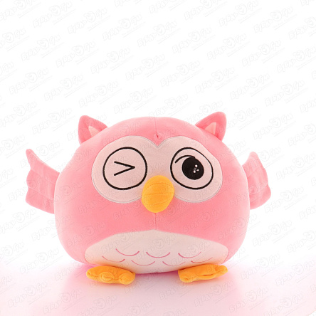 Игрушка-плед Совенок розовый текстиль 30см - фото 360