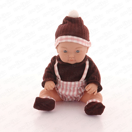 Пупс Lanson Toys в клетчатом костюмчике 30см - фото 360