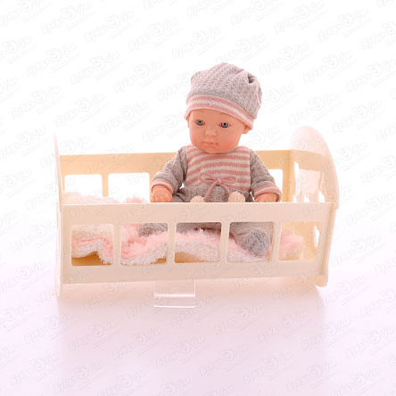 Пупс Lanson Toys с аксессуарами и кроваткой 22см - фото 360