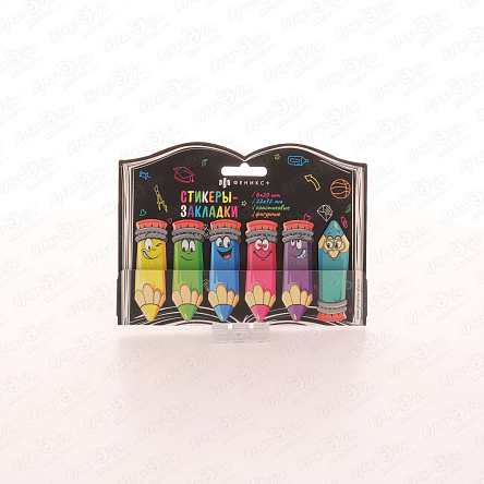 Стикеры-закладки пластиковые Карандаши 6х20шт - фото 360