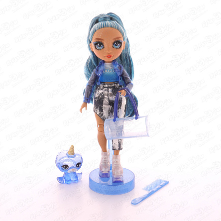 Кукла Rainbow High Скайлер Брэдшоу голубая с аксессуарами - фото 360