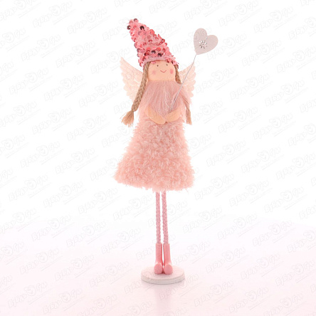 Фигурка декоративная Фея розовая текстиль 33см в ассортименте  - фото 360