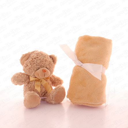 Плед с игрушкой Мишка 20см 70х90  - фото 360