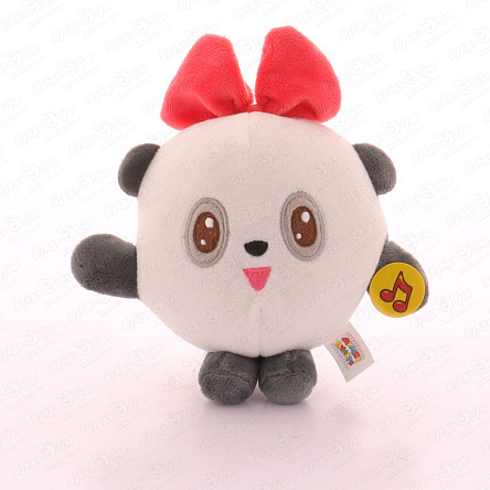 Игрушка мягкая Пандочка со звуковым чипом черно-белая 10см - фото 360