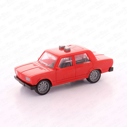 Машинка пластиковая фрикционная со светом и звуком красная - фото 360