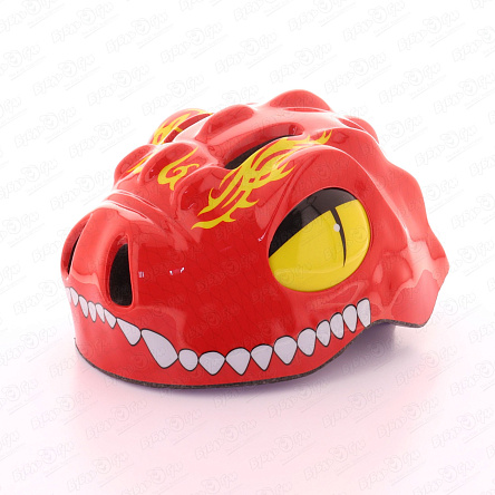 Шлем ROLLO PRO защитный Динозавр красный - фото 360