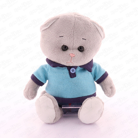 Игрушка мягкая Кот Колбаскин в голубой футболке23см  - фото 360