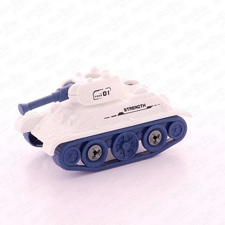 Танк Lanson Toys сборный с синими гусеницами белый с 3лет  - фото 360