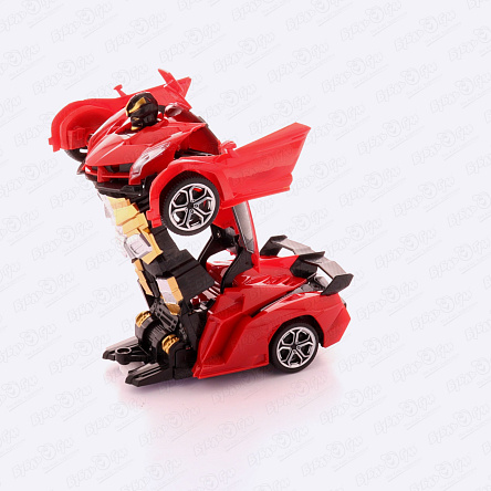 Робот Lanson Toys Speed Race ик-управление трансформер спорткар красный с вращением на 360градусов - фото 360