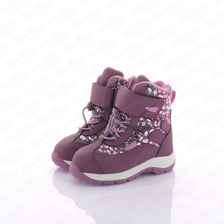 Сапоги сноубутсы Pasito с мембраной утепленные с фиксатором на липучке фиолетовые - фото 360