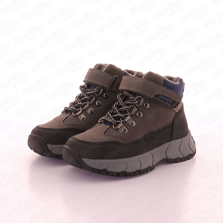 Ботинки Pasito утепленные демисезонные на липучке серые - фото 360