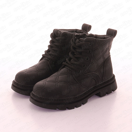 Ботинки Pasito демисезонные с декоративной строчкой и застежкой-молнией черные - фото 360