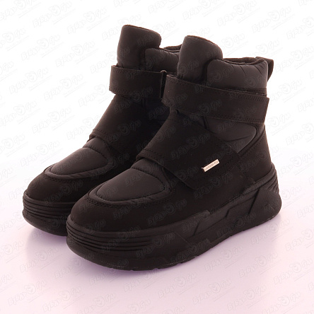 Сапоги Barbaris дутики с мембраной зимние на липучках съемная шерстяная стелька черные - фото 360