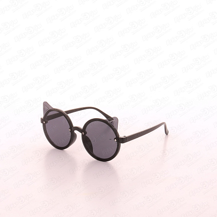 Очки солнцезащитные Lanson Kids с ушками кошечки черные - фото 360