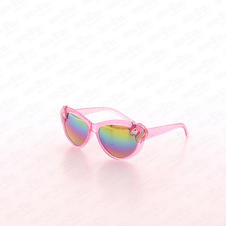 Очки солнцезащитные Lanson Kids с единорогами розовые - фото 360