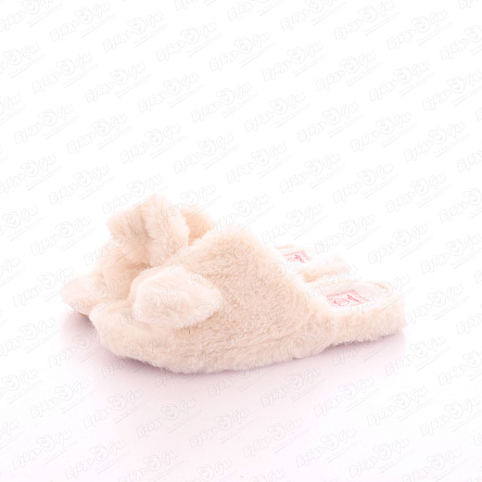 Тапочки Pasito с декором кроличьи ушки пушистые белые - фото 360